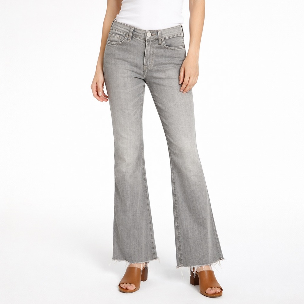 Citizens of Humanity Ingrid Flare Gray Raw Hem Jeans Womens 28